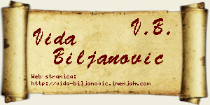 Vida Biljanović vizit kartica